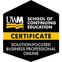Solution-Focused Business Professional Certificate course/badge