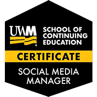 Social Media Manager Certificate course/badge